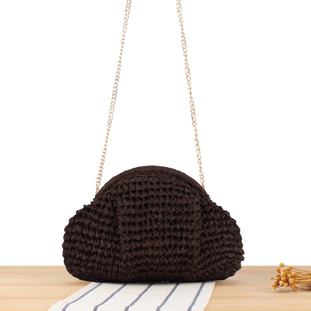 Handbag Made of High-Quality Natural Material with Silver Chain Strap Stornfield