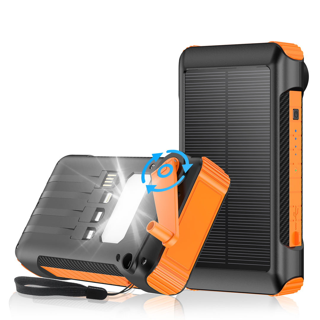 Robust Solar Power Bank with LED Light and Compass Stornfield