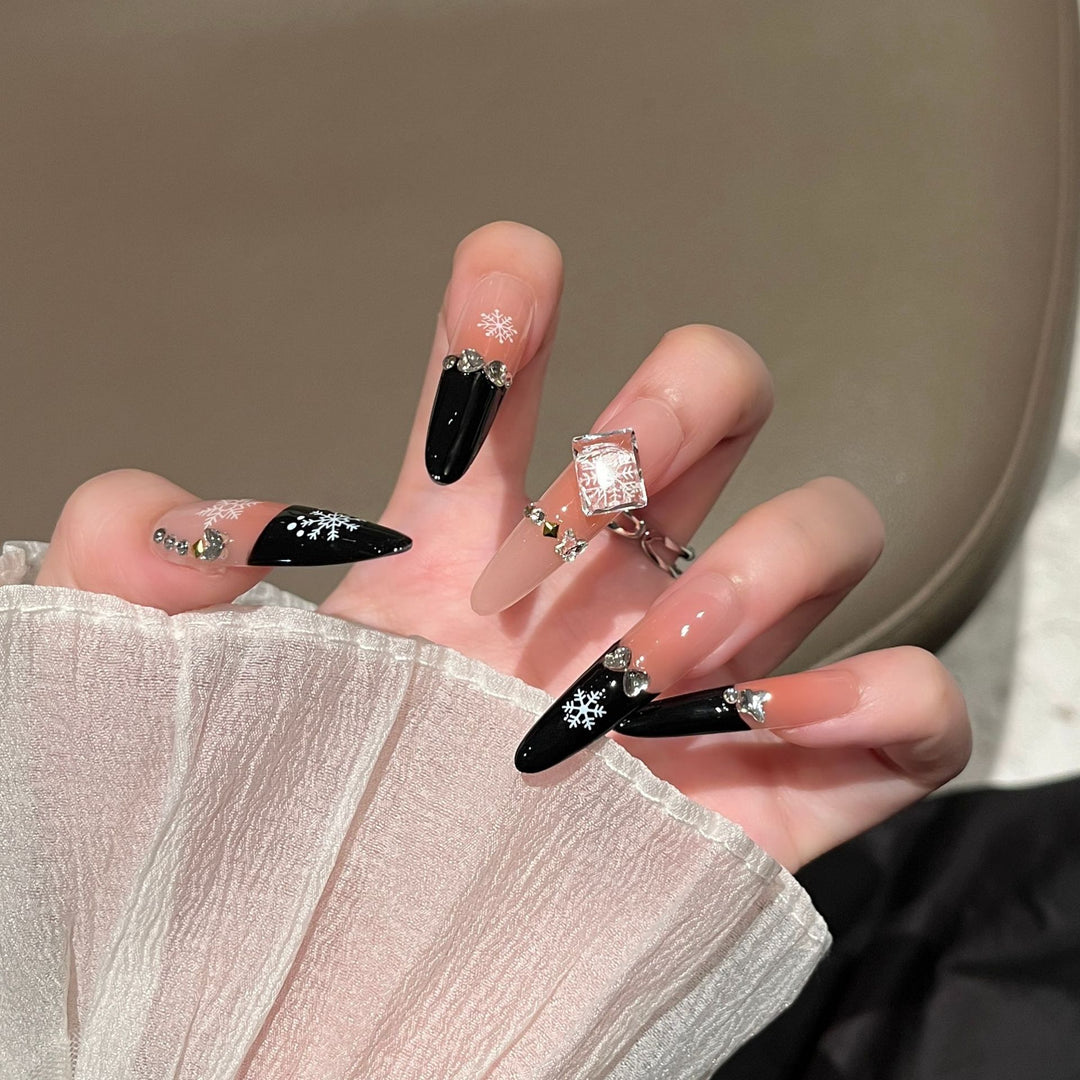 Artistic Long Stiletto Press-On Nails Stornfield