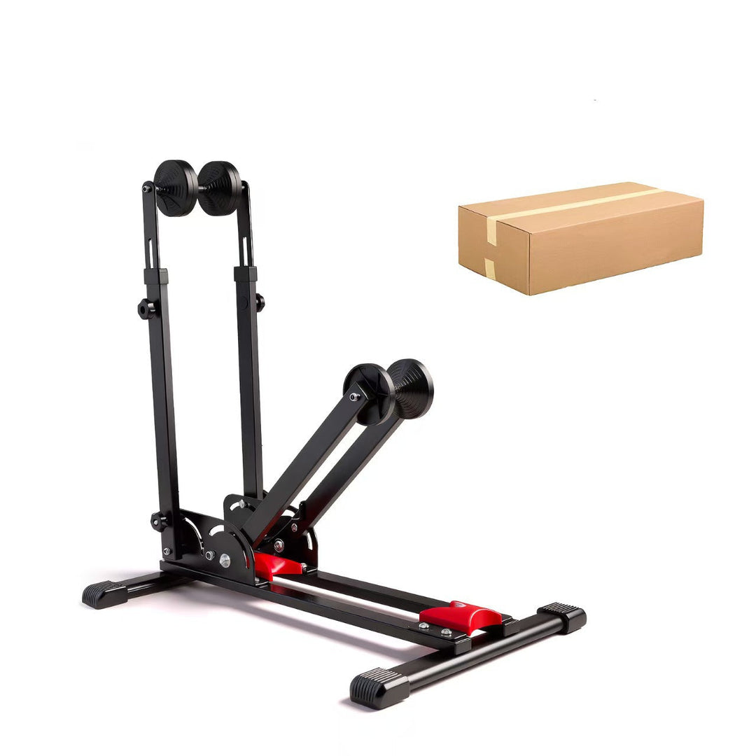 adjustable foldable wheel-on indoor bike trainer stand with adjustable roller resistance Stornfield