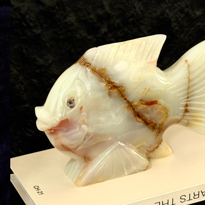 Decorative Stone Fish Sculpture