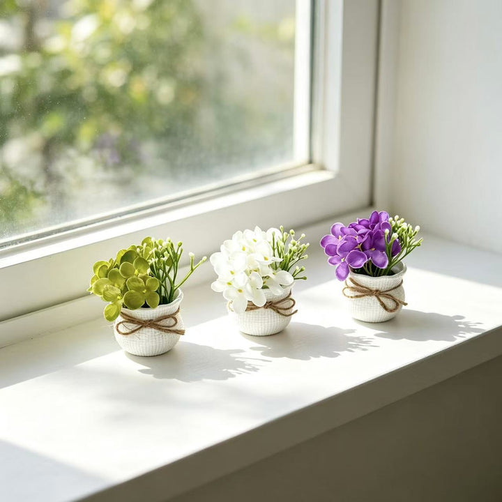 Lifelike Potted Plant Arrangement