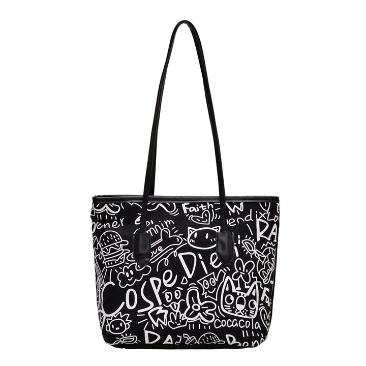 WoArtistic Graphic Print Shoulder Tote Bag Stornfield