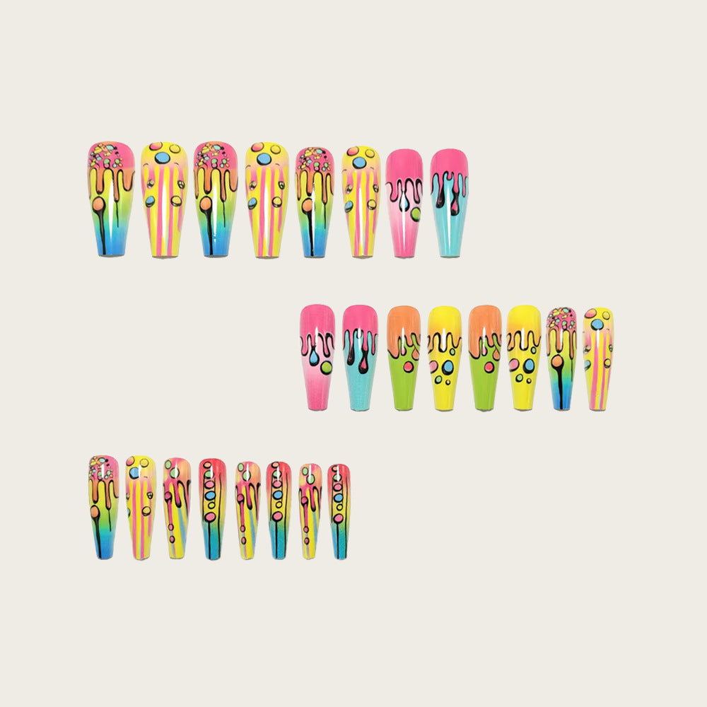 Creative Acrylic Nails in Modern Drop Design Stornfield