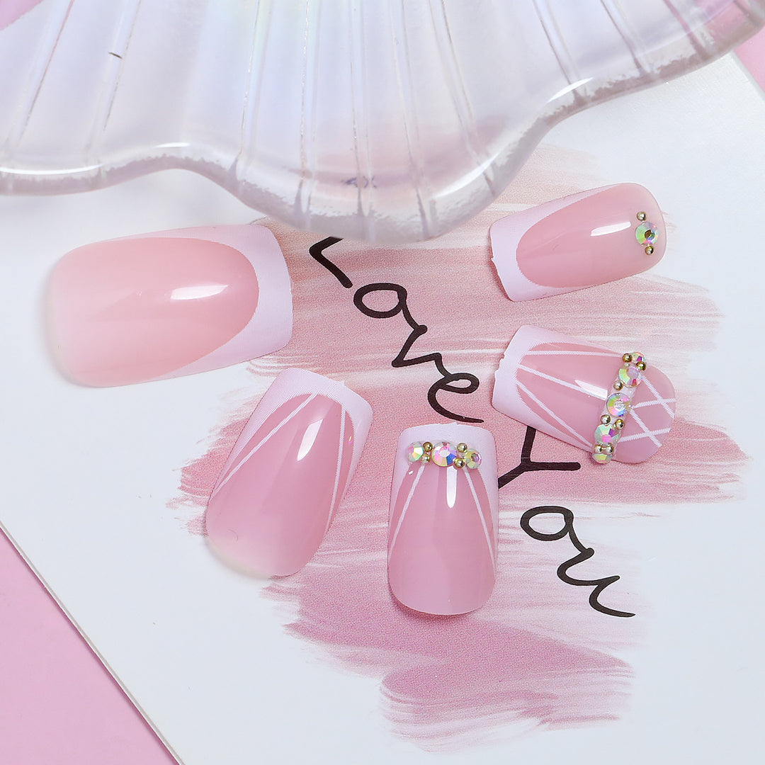 Elegant DIY Natural Look Press-On Nails Stornfield