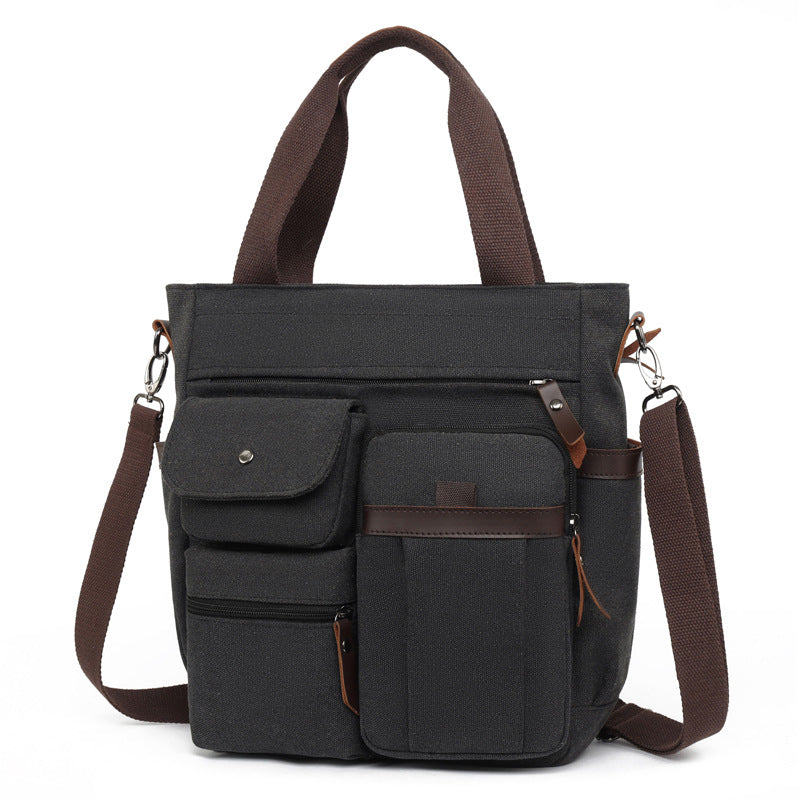 Multi-Pocket Canvas Tote Bag Stornfield