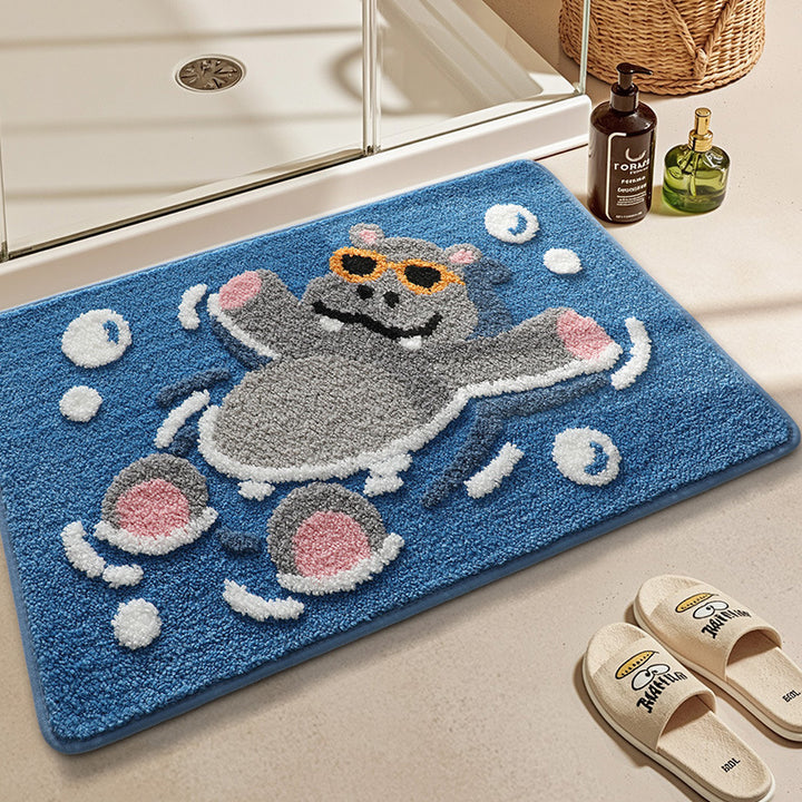 Fun Crocodile Themed Bathroom Rug