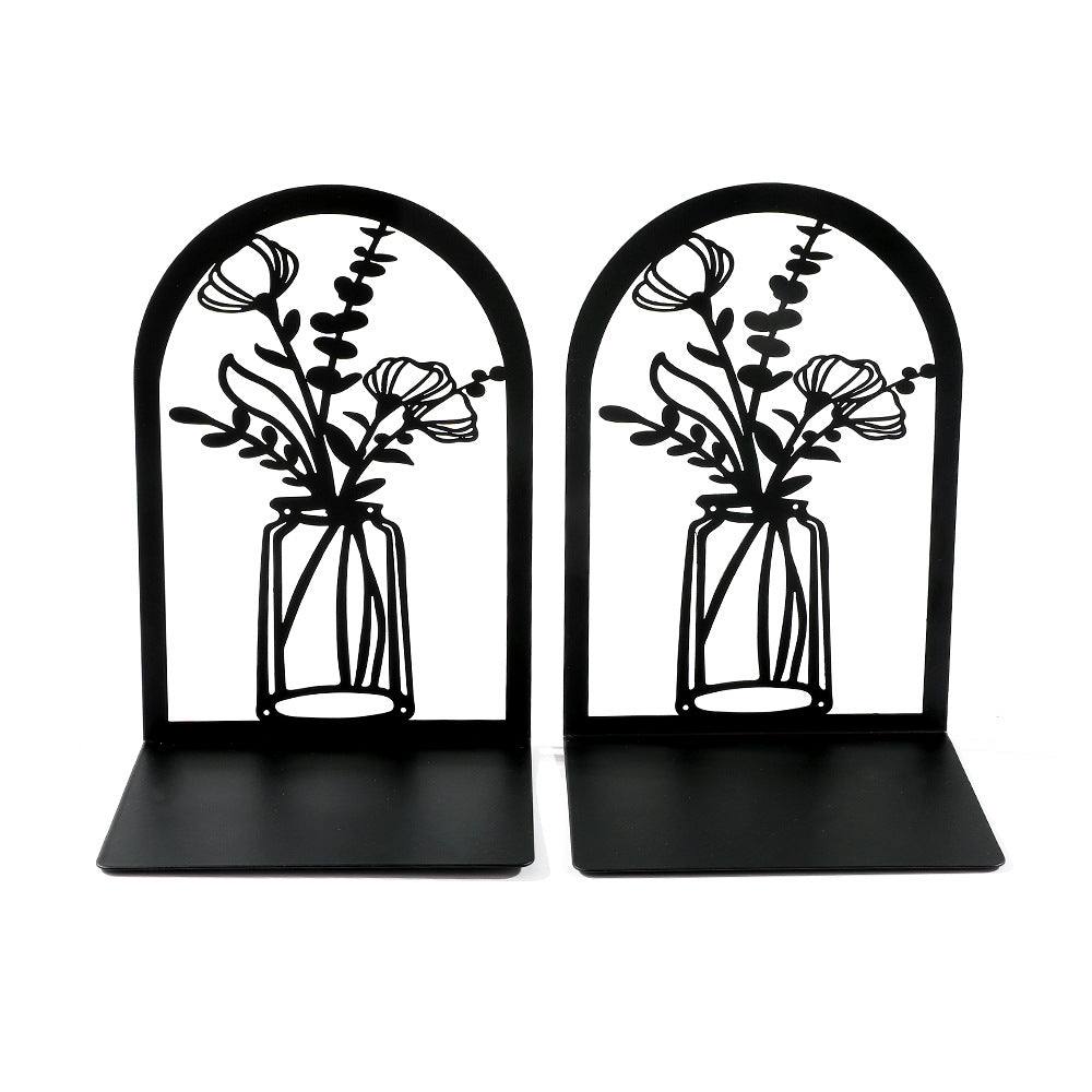 Decorative Floral Metal Bookends