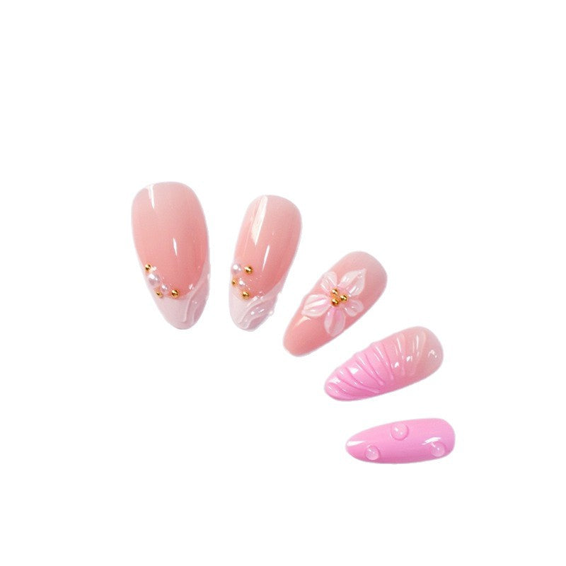 3D Floral Acrylic Nail Art Extensions Stornfield