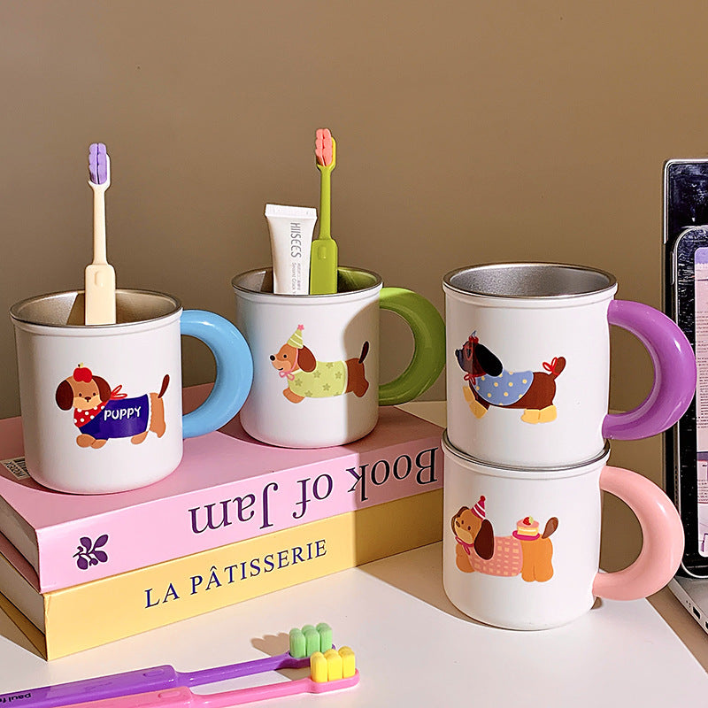 Ceramic mug with playful dog motif Stornfield