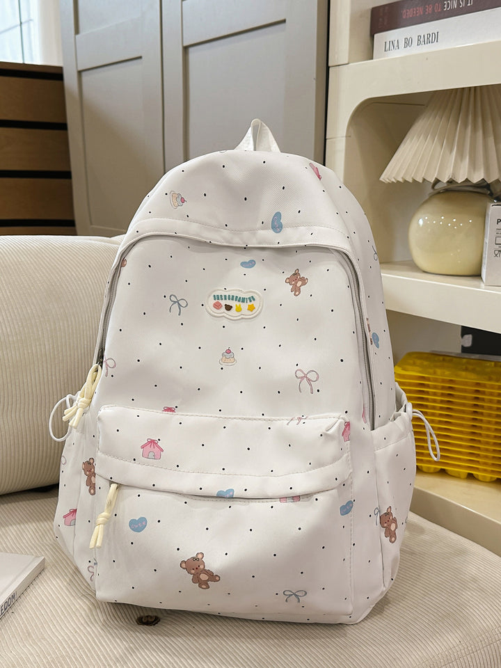 Whimsical Character Print Backpack Stornfield