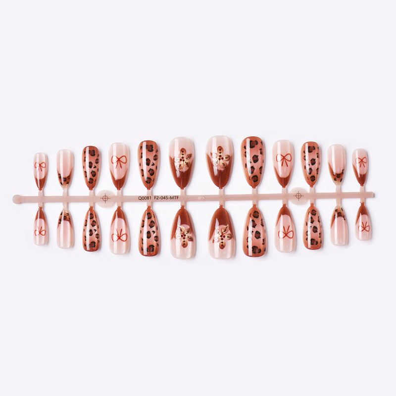 Stylish Animal Print Press-On Nail Set