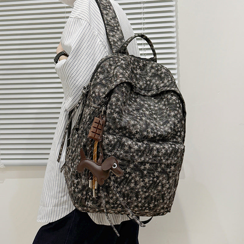 Spacious Star-Patterned Casual Backpack Stornfield
