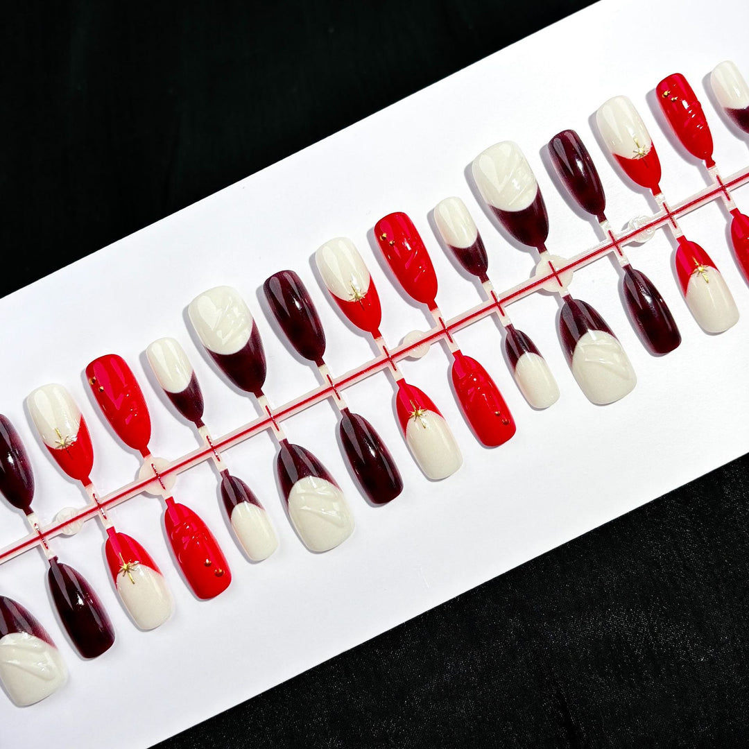 Premium French Tip Press-On Nail Art Set