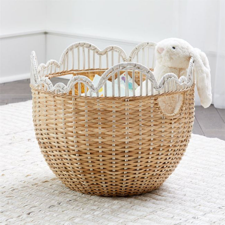 Playful storage basket with wave edge Stornfield
