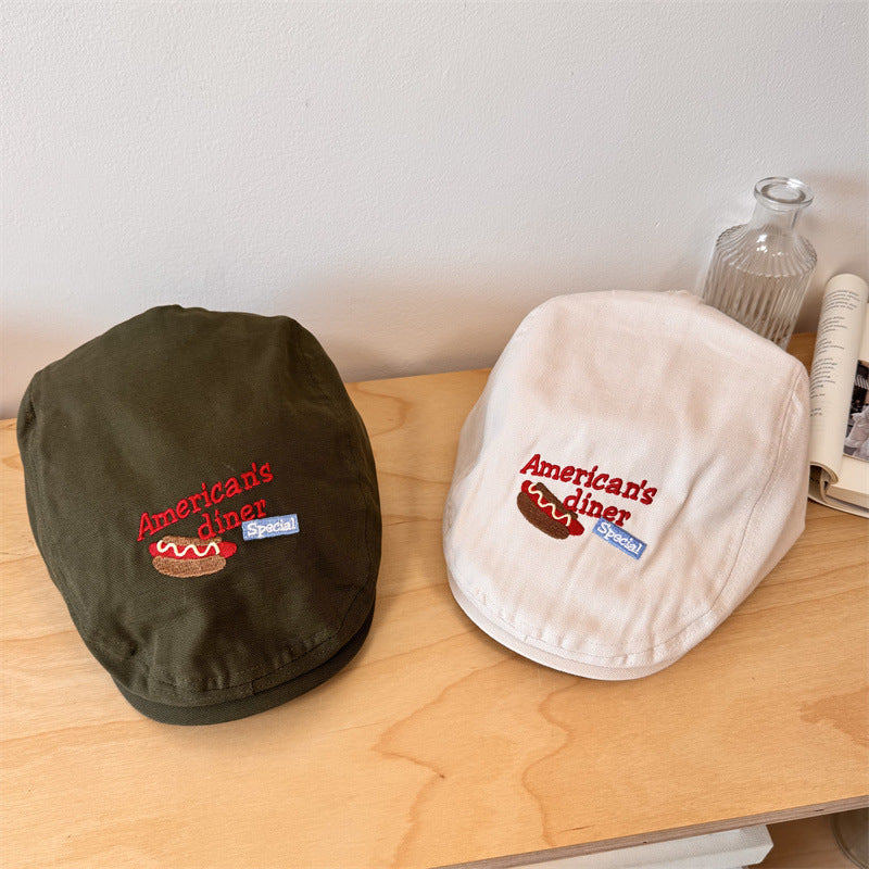 Men's Embroidered Casual Newsboy Cap Stornfield