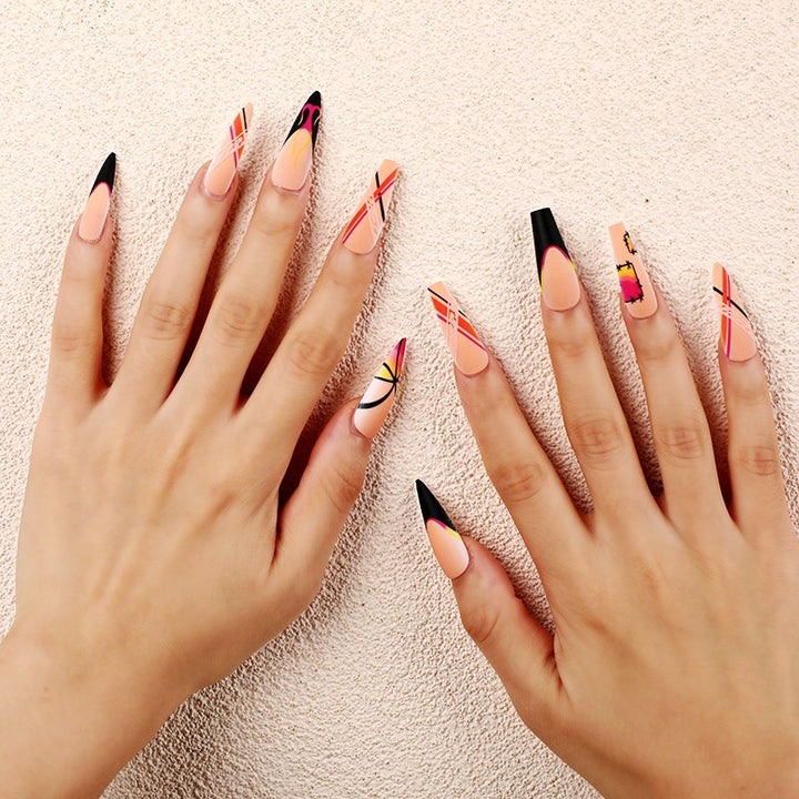 Creative Nail Art Set with Colorful Designs Stornfield