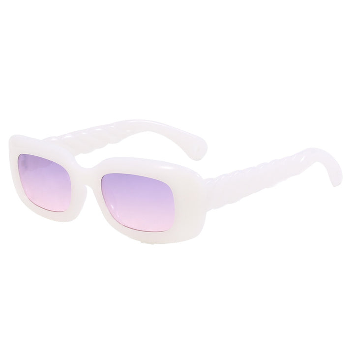 Women's fashionable square sunglasses with unique twisted temple design Stornfield