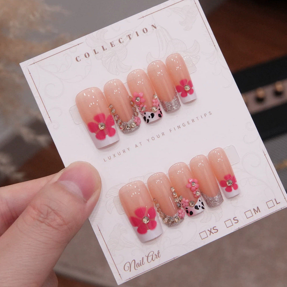 Luxury Floral Press-On Nail Enhancements