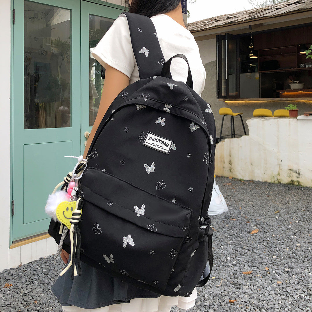 Butterfly Print Casual Backpack Stornfield