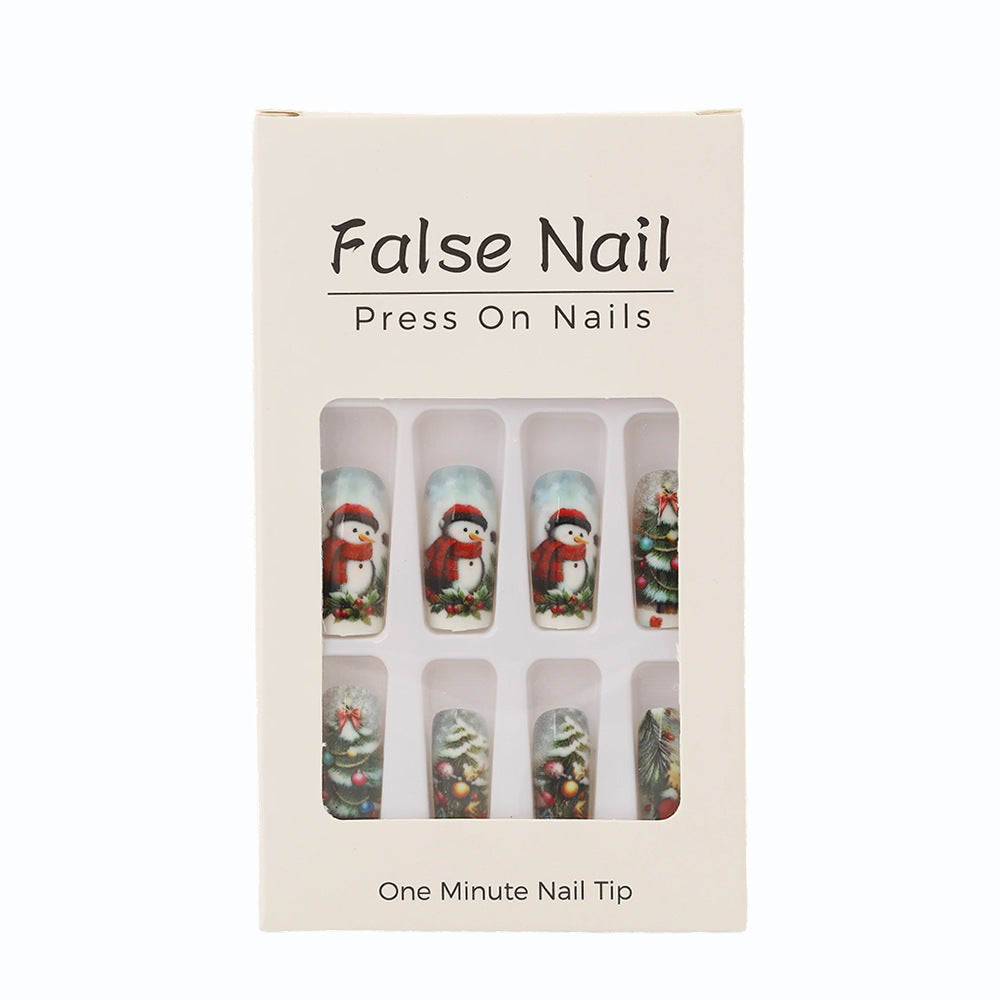 Creative artificial nails in festive Christmas design Stornfield