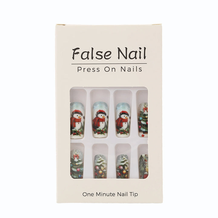Creative artificial nails in festive Christmas design Stornfield