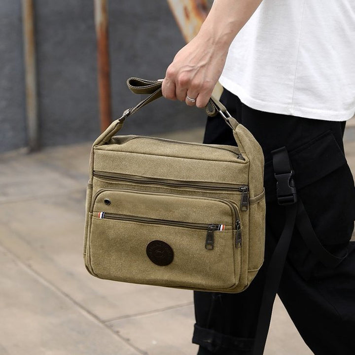 Multi-Functional Canvas Messenger Bag