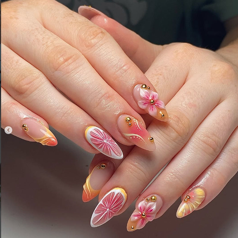 Decorative Floral Press-On Nail Set Stornfield 1788495756