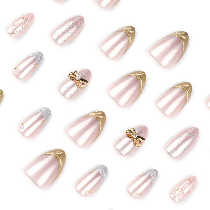 Artful stiletto nails with glitter and flower accents Stornfield