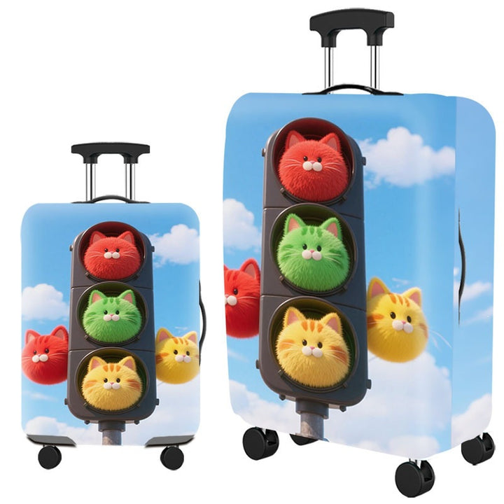 Artistic Cat-Themed Hard Shell Suitcase Stornfield