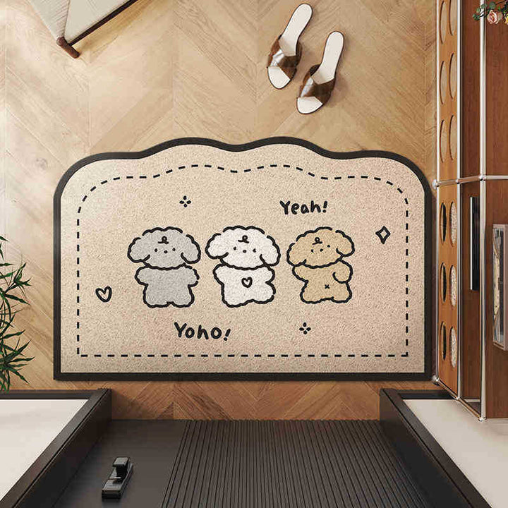 Adorable Detective-Themed Entrance Mat