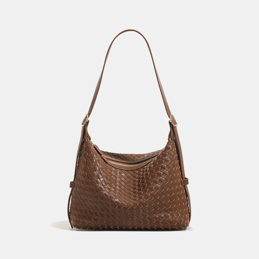Woven Leather Shoulder Bag