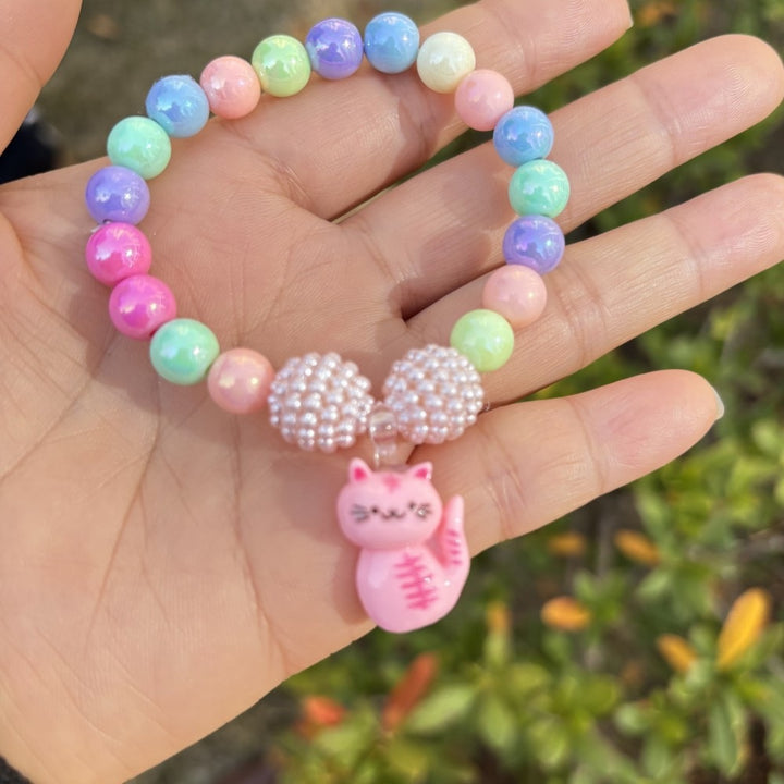 Colorful bracelet with flower charms Stornfield
