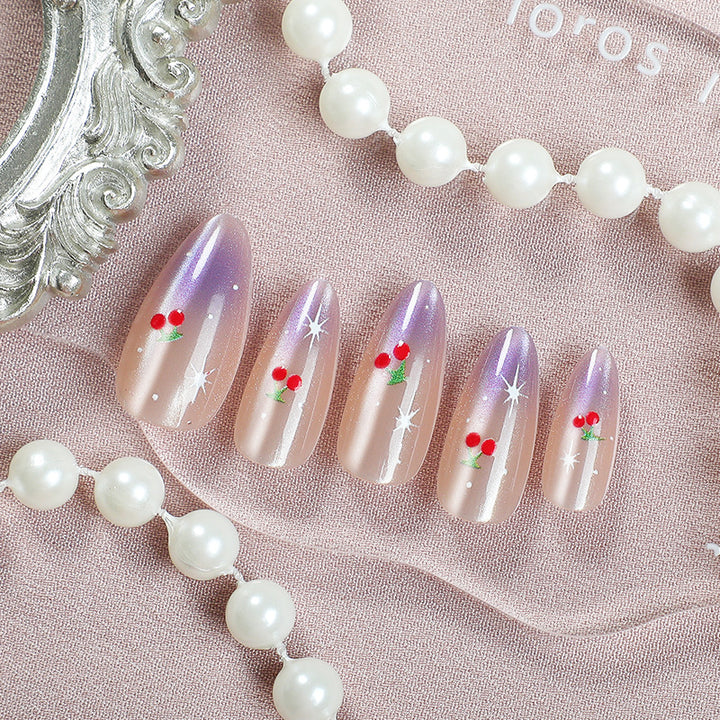 Cherry Blossom Themed Press-On Nail Art Stornfield