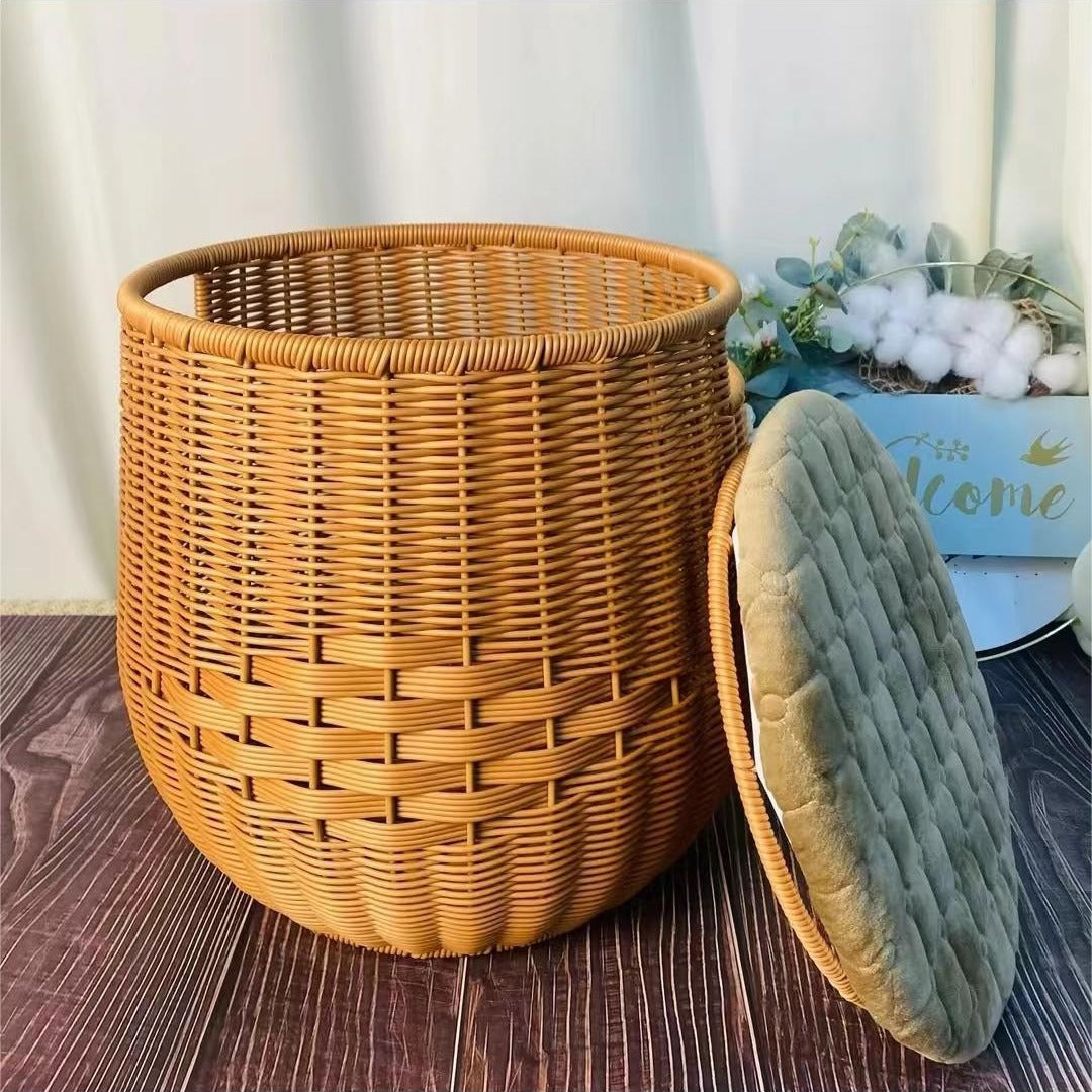 Women High-Quality Storage Basket with Padded Lid Stornfield