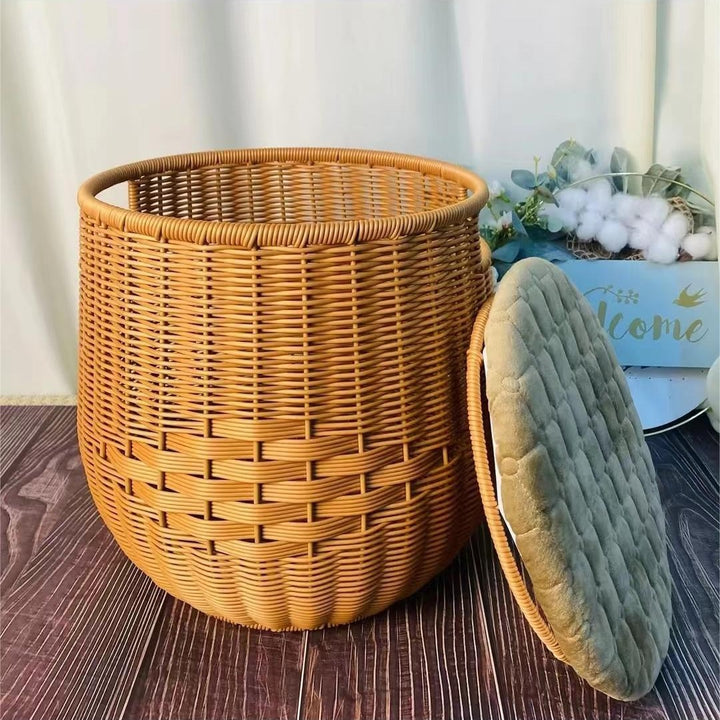 Women High-Quality Storage Basket with Padded Lid Stornfield