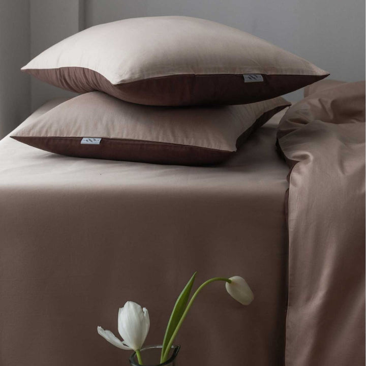 Luxury Reversible Cotton Sateen Duvet Cover Bedding Set