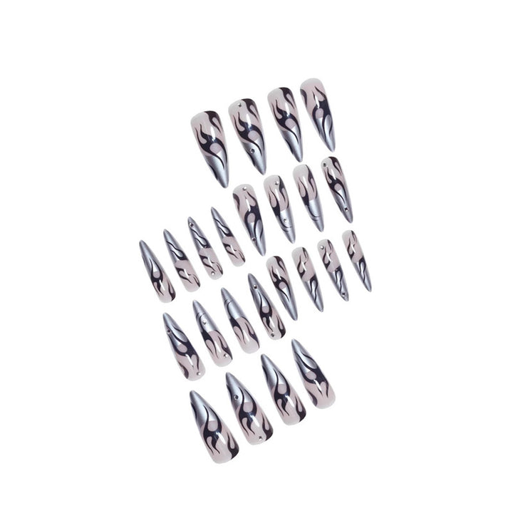 Artistic Flame Design Press-On Nail Extensions Stornfield