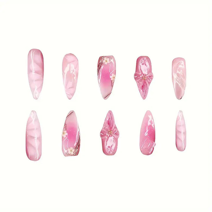 Decorative Floral Nail Art Extensions Stornfield