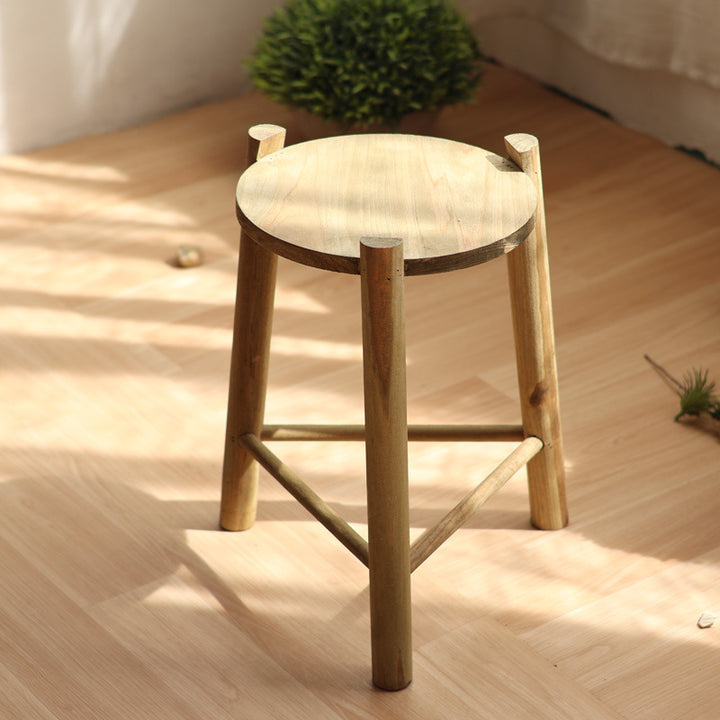 Rustic Wooden Stool Stornfield