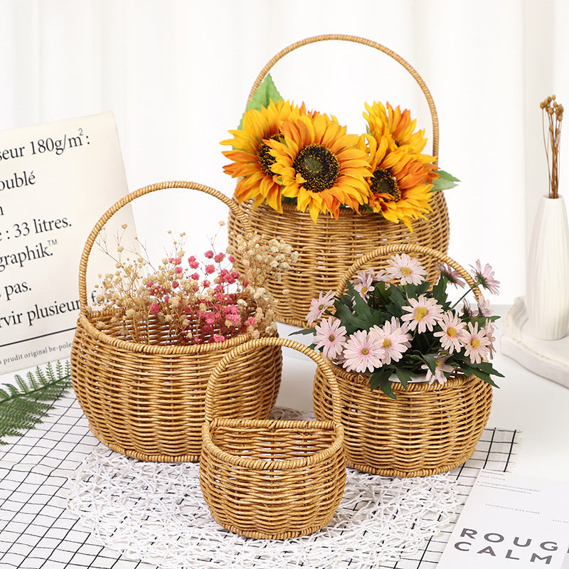 Handwoven Round Storage Basket Stornfield