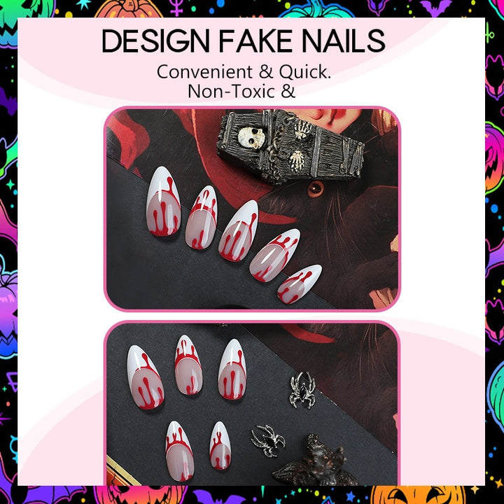 Artificial Nail Set with Elegant Drop Designs Stornfield
