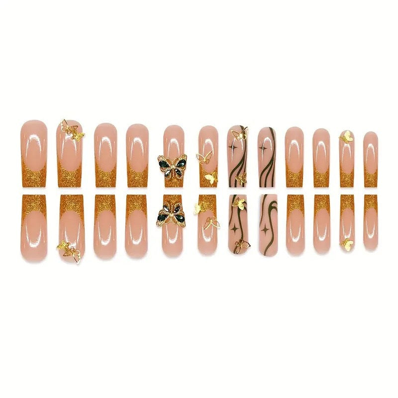 Glamorous Butterfly-Inspired Nail Art Extensions Stornfield
