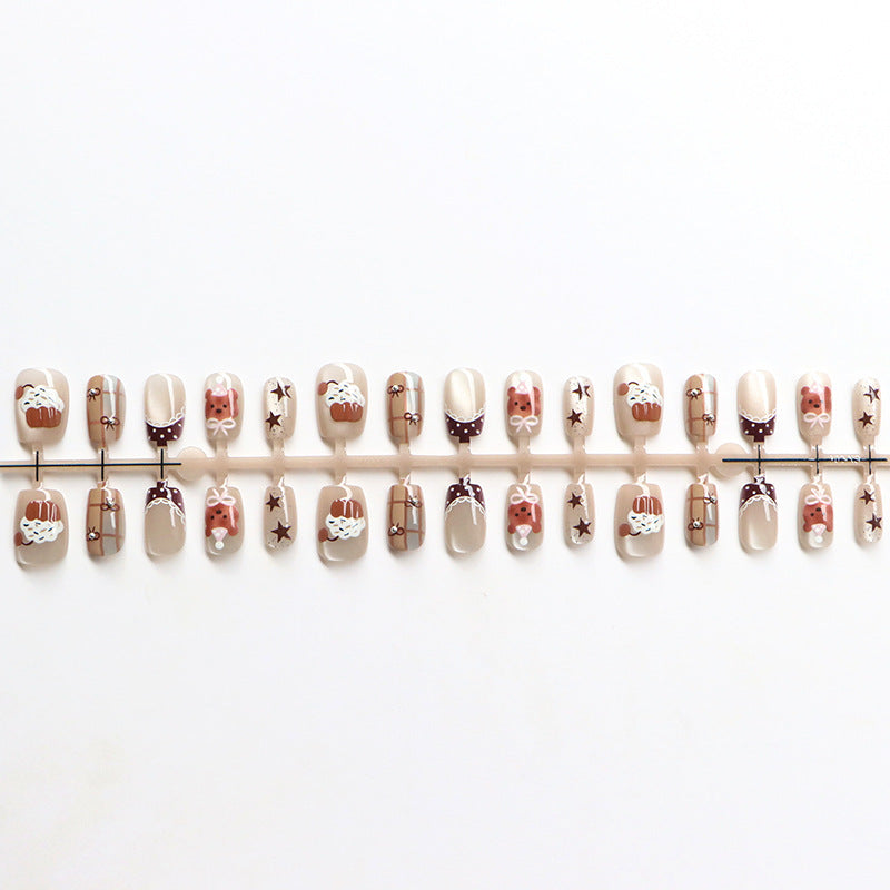 Whimsical Cupcake-Themed Press-On Nail Art Set Stornfield