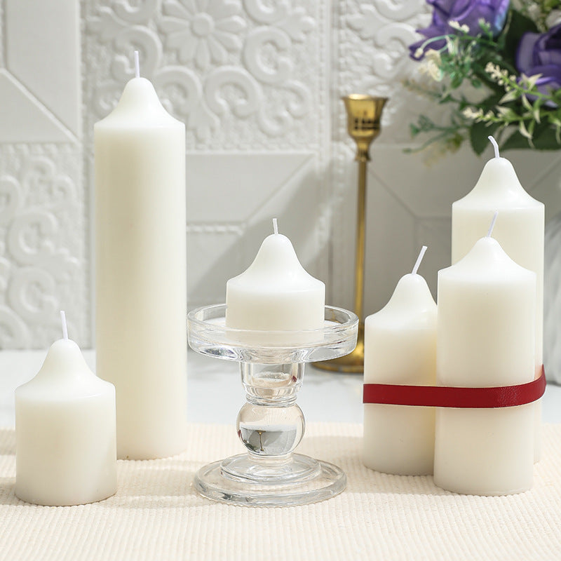 Unscented Long-Burning Pillar Candle for Home Decor