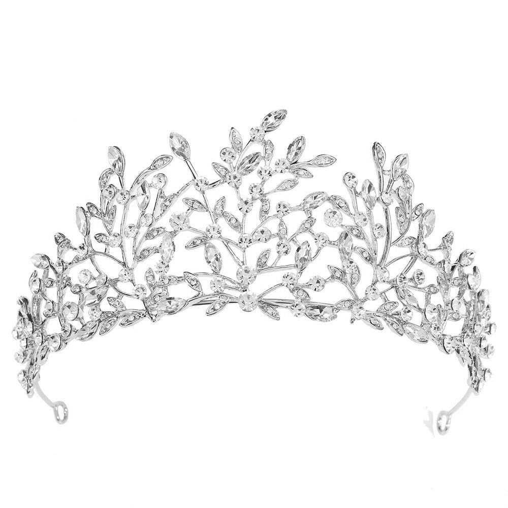 Ladies Elegant Headband with Floral Decorations and Rhinestones Stornfield