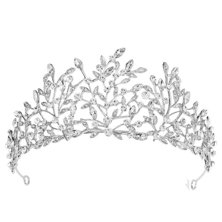 Ladies Elegant Headband with Floral Decorations and Rhinestones Stornfield