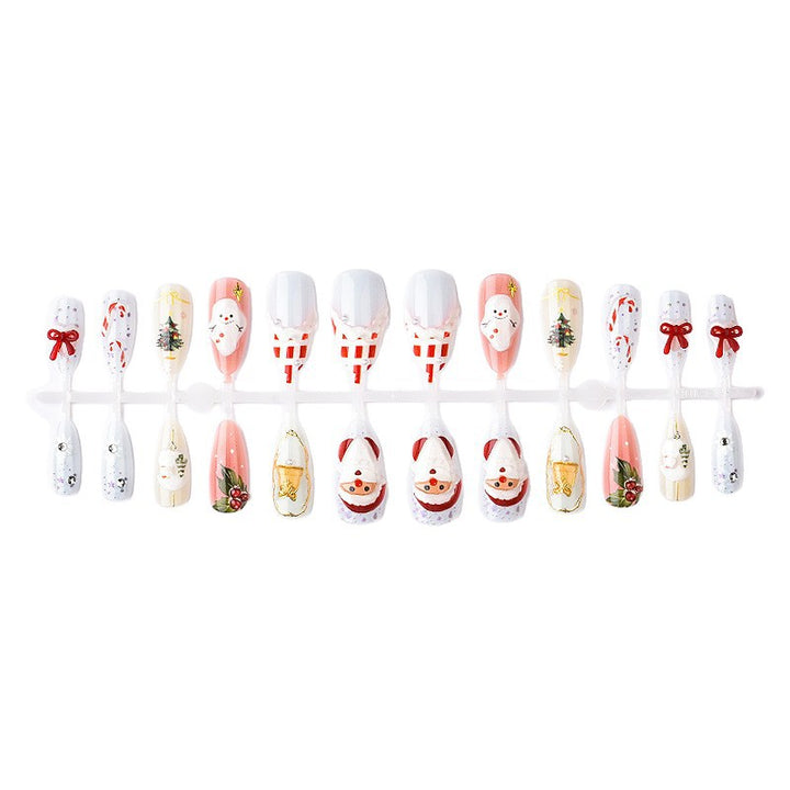 Festive artificial nails with Christmas designs Stornfield