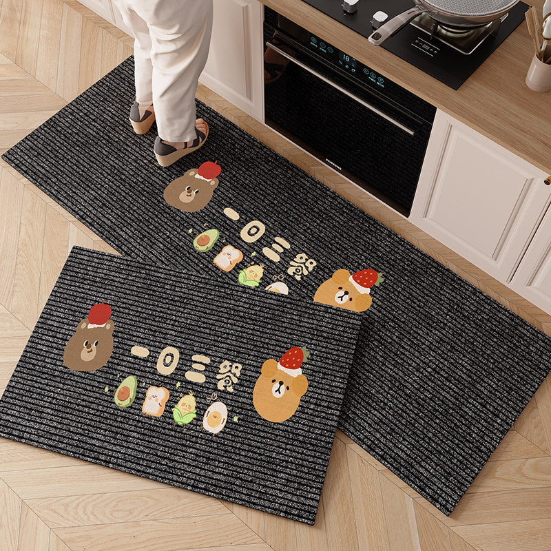 Cartoon-Themed Anti-Fatigue Kitchen Mat