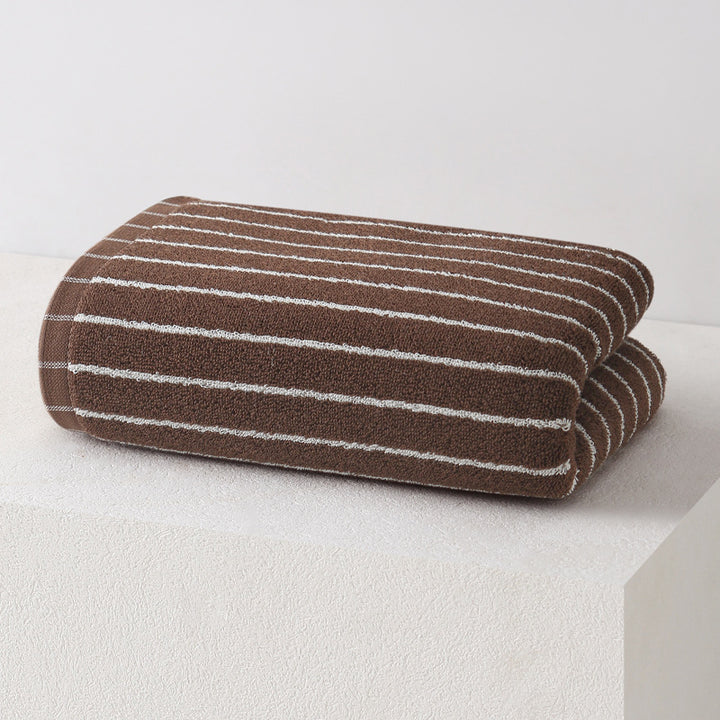 Women's Velour Bath Towel with Striped Design Stornfield
